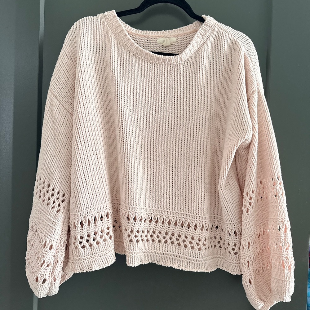 Elegant Pink Knit Sweater